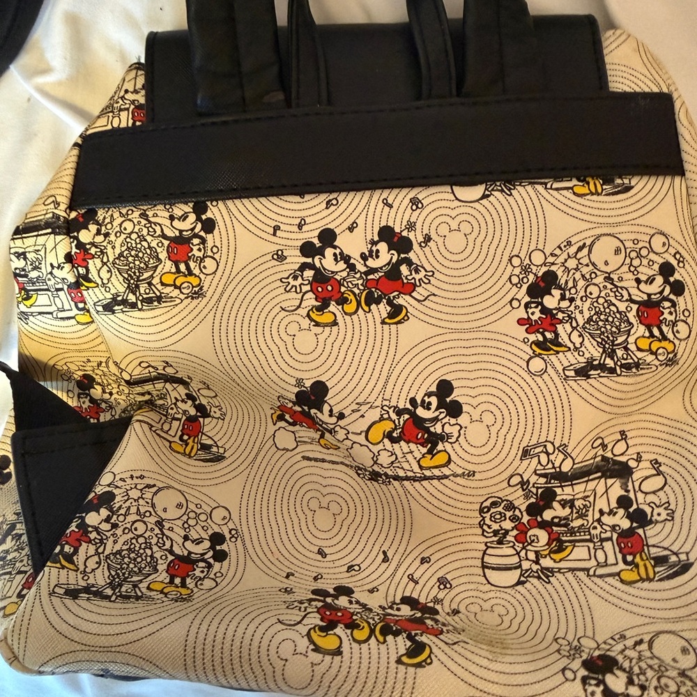 Loungefly Black and Cream Disney Backpack - Picture 3 of 4